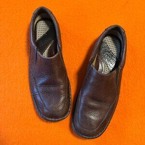 BORN Women's Brown Leather Slip On Loafer Shoes - Size 10